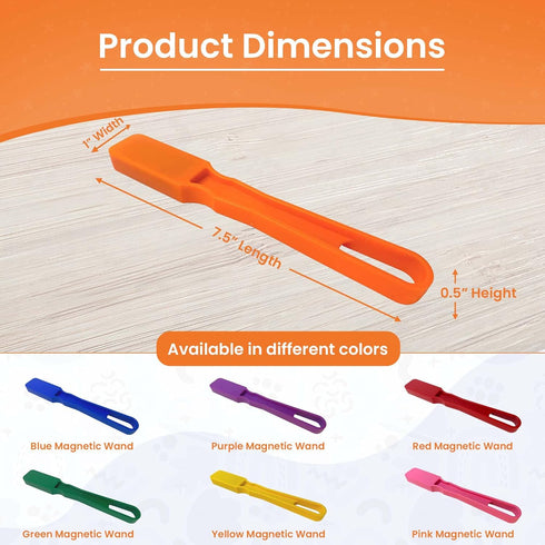 MR CHIPS Magnetic Bingo Wands - 7 Colors, Ideal for Bingo, Science Experiments, and Sewing Supplies