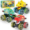 OMAKCOO 3 Pack Dinosaur Monster Truck Toys with Light-Up LED Wheels for Toddlers
