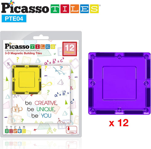 PicassoTiles Magnetic Building Block Set, Magnet Tiles Construction Toy STEM Learning Kit for Child Brain Development