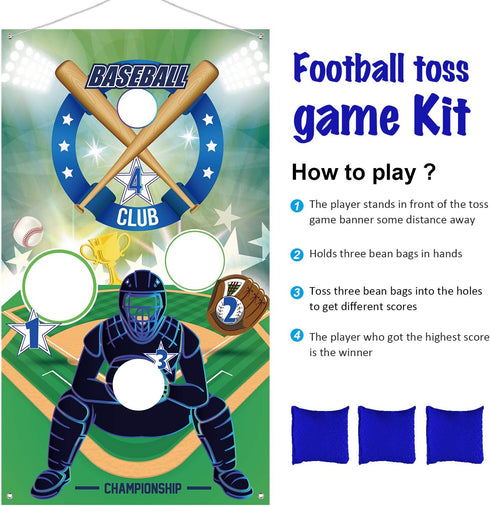 Baseball Toss Games with 3 Bean Bags, Indoor Outdoor Game for Children and Adults Party Decorations