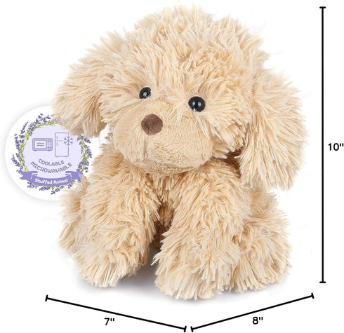 SuzziPals Warmable Golden Retriever Plush Toy Weighted Stuffed Animals, Microwavable Stuffed Animal Heating Pads