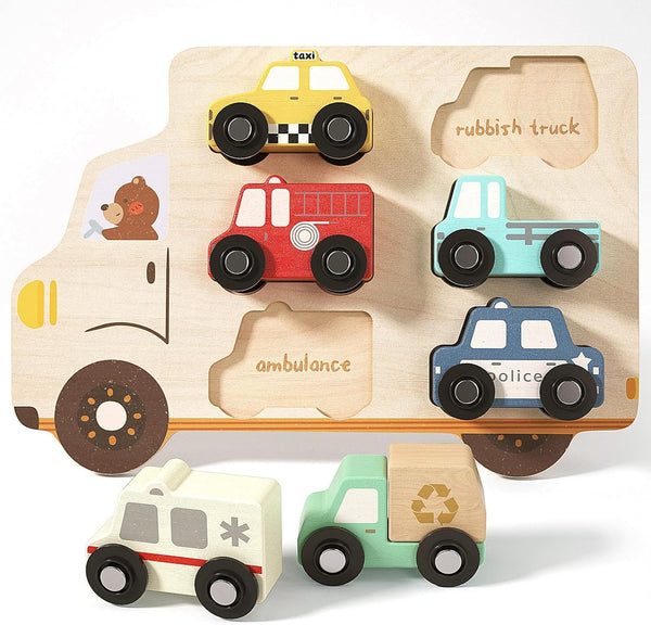 AIGIMU Wooden Toddler Puzzles,Montessori Puzzle for Toddlers 1-3,Montessori Toys for 1 2 3