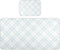 SyXIOP Blue and White Checkered Pattern Cooling Baby Fitted Crib Mattress 28" x