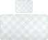 SyXIOP Blue and White Checkered Pattern Cooling Baby Fitted Crib Mattress 28" x