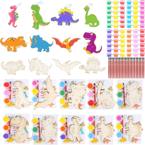 JOTIKO 24 Pack Dinosaur Party Favors Painting Toys Dino Birthday Treat Goodie