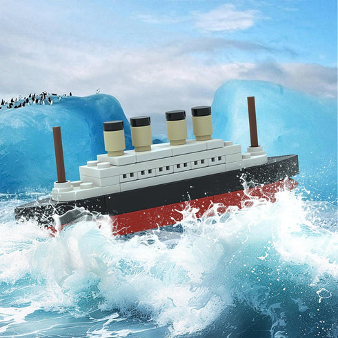 PYPIBAWLY 56PCS Set, MOC Titanic Toys Titanic Sink and Break in Half Toy Building Blocks, Titanic Model Ship Kit, Boat
