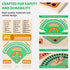 Jioustoy Baseball Board Game, Wooden Baseball Dice Game with Marbles, Baseball Travel Game and Indoor Table Game