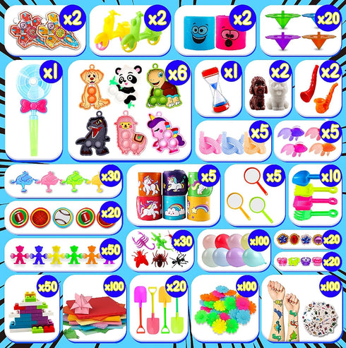 1000 PCS Party Favors for Kids - Fidget Toys Bulk, Goodie Bags Stuffers, Birthday Gifts, Classroom Prize Toys