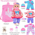 12 inch 3 Sets Clothes,Backpack,Pacifier, ebuddy Baby Doll and Accessories-Reborn Baby Dolls Real Life Baby Dolls