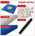 Mahjong Mat with Bag - Anti Slip Table Cover for Mahjong, Poker Cards, and Accessories (Blue)