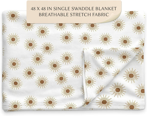 48 48 Baby Swaddle Blanket, x in Single Swaddle Blanket, Breathable Stretch Fabric, Organic Cotton Swaddle Blankets