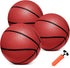 Mini Basketballs 3 Pack - 6" Small Basketball Set with Pump, Durable PVC for Mini Basketball Hoop, Indoor Outdoor Toy