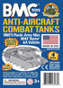 BMC Classic Payton Anti-Aircraft Tanks - 4pc Tan Green Plastic Army Men Vehicles