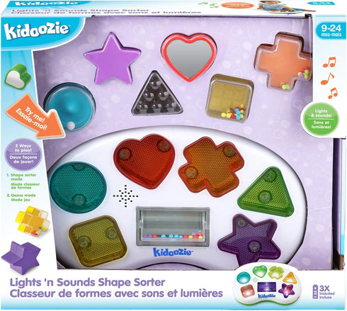 Kidoozie 9-24 Lights n Sounds Shape Sorter - Toddler Toy for Ages Months - Helps Develop Hand-Eye Coordination