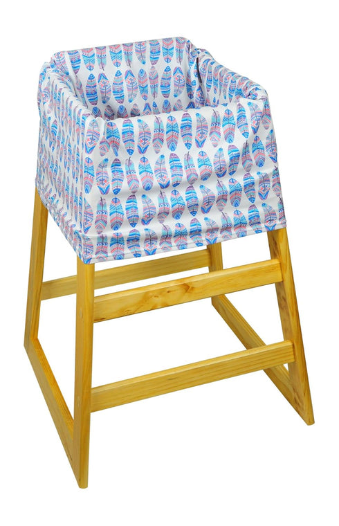 Baby Car Seat & Nursing Cover with Drawstring Carry Bag in Cute Feather Design, 4 in 1 Multi-Use Canopy