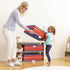 ECR4Kids 4-Section, 2in, Premium Folding Rest Mat, Sleeping Pad, Blue/Red