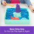 Kinetic Sand Sandbox Set, 1lb Blue Play Sand with 4 Molds and Tools, Sensory Toys for Kids Ages 3+