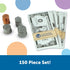 Set Learning Resources Pretend Play Money - Math Manipulatives For Kids, Kids Bank, Plastic Coins, Cash Register