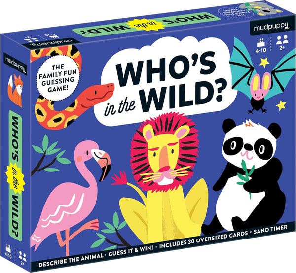 Mudpuppy Who’s in The Wild? Game - Card Game for Families, Guessing Game for Kids Ages 4-10