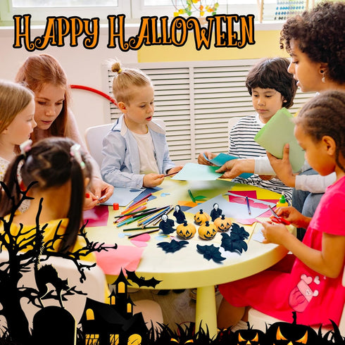 Kleeblatt 60pcs Halloween Erasers for Kids Bulk, 5 Styles 3D Mini Treats, Party Favors