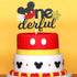 Glitter Mouse Theme Onederful First Birthday Cake Topper - Mouse One Birthday Party Supplies Decor