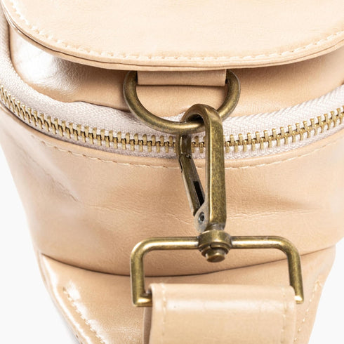 Crossbody Bag - Compact Small Diaper Bag with Plain Ivory Strap, Sling Bag for Women & Men