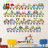 Outus 6 Pieces Alphabet Train Wall Decals Peel Stick Animals for Early Learning Classroom Bedroom Nursery Decoration