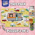 MicroPuzzles “Happy Campers” 2-Pack - Mini 150 Piece Puzzles for Adults and Teens