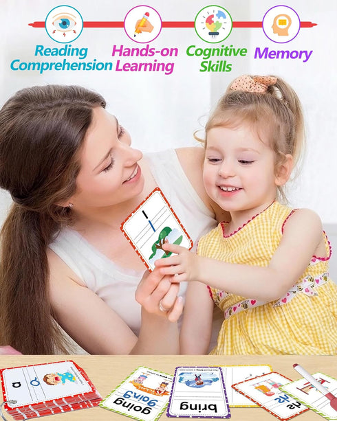 Kindergarten Sight Words Flash Cards, 250 Dolch Writing Reading Spelling Games for Preschool Learning Activities