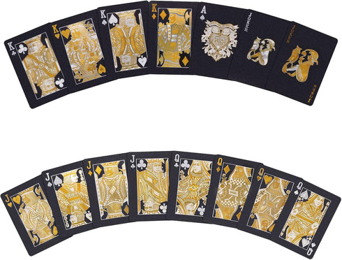 WJPC Black Diamond Premium PVC Waterproof Poker Playing Cards - Cool Deck for Party and Game
