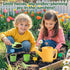 Set, Summer JOI MEW Kids Gardening Tools Garden Toys w/Wooden Handle Alloy Rake,Fork,Trowel, Watering Can,Gloves,Tote