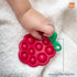 RaZbaby RaZberry Pop Teether for Babies 3 Months & Up - Natural Raspberry Shaped BPA Free Silicone Teether