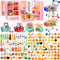 150Pcs Mini Shopping Cart Basket Miniature Food Drink Bottle Supermarket Metal Handcart