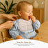 CHILDLIKE BEHAVIOR Baby Smock Bib - Waterproof Travel Buddy, Mess-Proof Feeding - Long Sleeves, Gentle Closure
