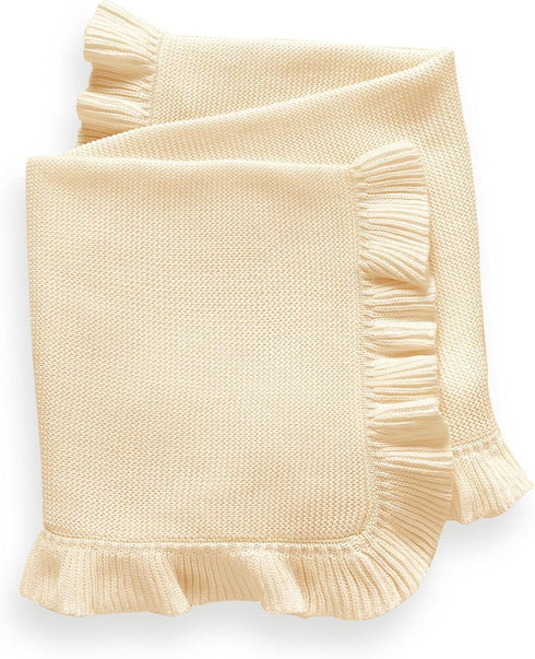 Knit Baby Blanket - 30"x40" Soft Receiving Swaddle Blanket for Newborn Girl and Boy (Khaki)