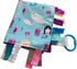 Baby Sensory Security & Teething Closed Ribbon Tag Lovey Blanket with Minky Dot Fabric, 14”X18”