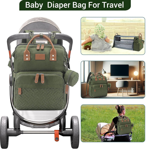 Backpack JOLLITO Diaper Bag with Changing Station Large Capacity Multifunction Baby Bags for Boy Girl Travel For Moms