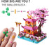 Set 14+ 1810PCS DIY Sakura Tree House Micro Building Blocks for Women Adult, Japanese Cherry Blossom Treehouse Ideal