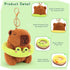 2PCS Swimming Achwishap Capybara Plush Keychain,Cute Keychain Capybara Stuffed Animal,Soft Capybara Plush Toys Key