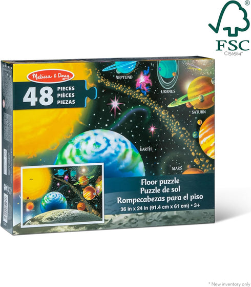 Melissa & Doug Solar System Floor Puzzle (48 pcs, 2 x 3 Feet) - Educational Toy, FSC Certified