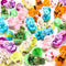 Sumind 48 Pieces Prefilled Easter Eggs with Plush Animals, 3 Inch Plastic Eggs for Easter Party Hunt Game