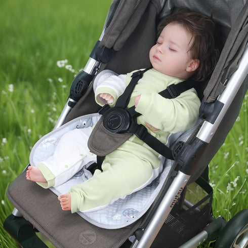 COOLBEBE 2 Pack (Grey,2PC) Infant Car Seat Protector for Potty Training, Dry Waterproof Car Seat Liner Toilet Training