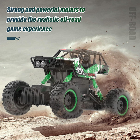 1:14 4WD DOUBLE E Scale Large Remote Control Car Monster Trucks with Head Lights, Off-Road All Terrain RC Car