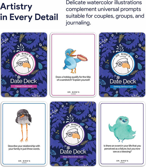 Dr. Bird's Date Deck - Perfect Bridal Shower Gifts for Couples - Build Deep Connections