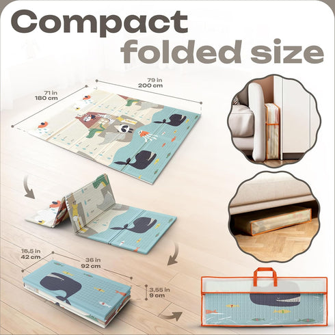 V VIKWORLD 59 71 Inch, Baby Play Mat x Extra Large Foldable Play Mats for Babies and Toddlers, Foam Play Mat for Floor