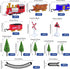 RASSLISA 21PCS Train Cake Decorations Train Cake Toppers Train Birthday Party Supplies Mini Train Toys Train Track