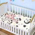 SyXIOP 28" 52" Cute Cartoon White Panda Cooling Baby Waterproof Crib Mattress Protector x Ultra Soft Mattress pad Cover