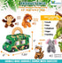 Bundaloo Plush Jungle Animals Set with Realistic Sound, Soft Stuffed Animal Toys with Safari Truck Carrier