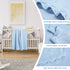 100% Cotton Baby Blanket, Knit Lace, Soft Warm Toddler Blanket, 30 x 40 Inches, Sky Blue