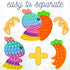Easter Bunny Poppers, Bunny Carrot Pop Bubble Fidget Sensory Toy, Puzzle Popper, Easter Gifts for Kids,Toddler, Easter